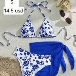 Bikini estampado azul