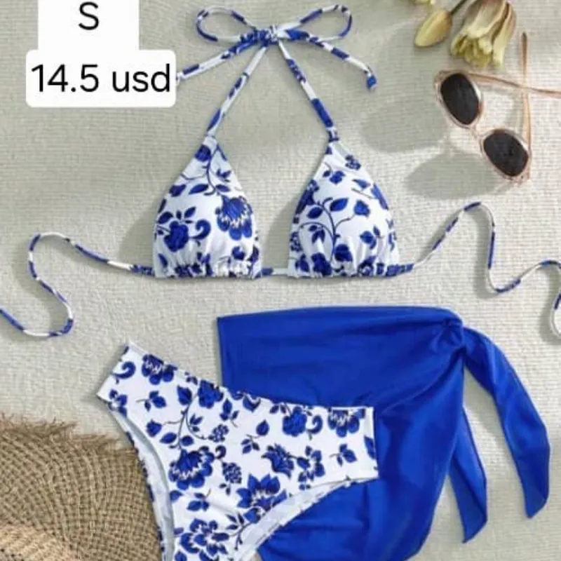 Bikini estampado azul