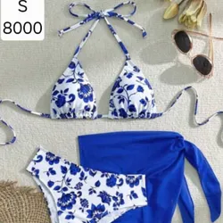 Bikini estampado azul
