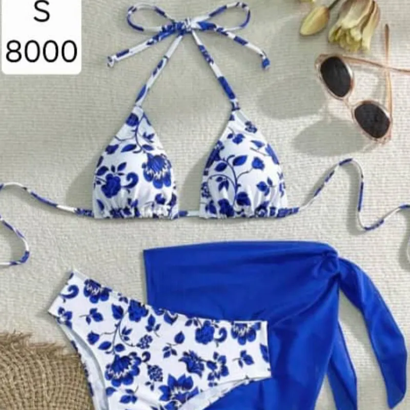 Bikini estampado azul