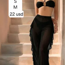 Bikini Negro pareo pantalon