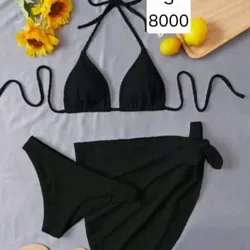Bikini Negro pareo
