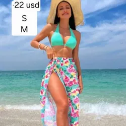 Bikini Verde con pareo