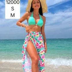 Bikini Verde con pareo