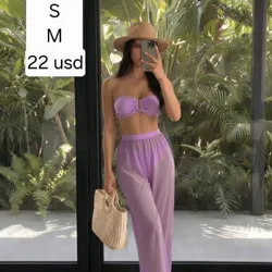 Bikini y Pareo Morado