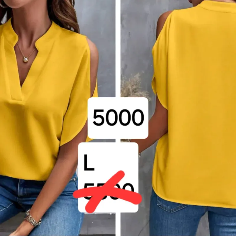 Blusa amarilla con mangas 