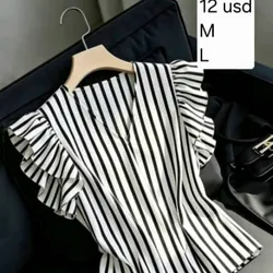 Blusa Blanca a rayas