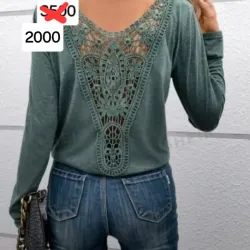 Blusa de mangas elastizada