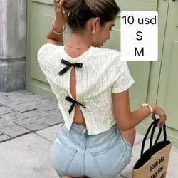Blusa lacitos Blanca