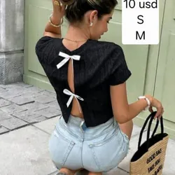 Blusa lacitos Negra