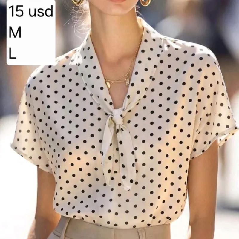 Blusa lunares Blanca