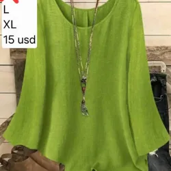 Blusa verde señora