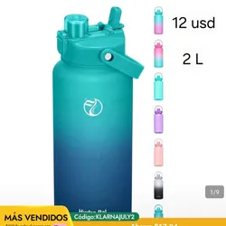 Botella para agua azul