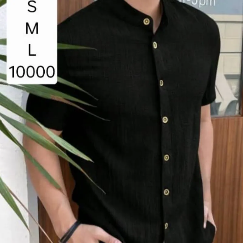 Camisa Negra manga corta