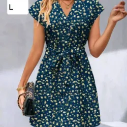 Camisero azul con flores