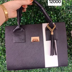 Cartera blanca y negra 