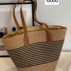 Cartera de rayas gran capacidad