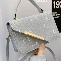 Cartera Mediana Gris brillante
