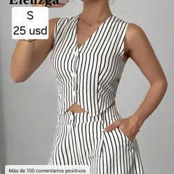 Conjunto a rayas ByN