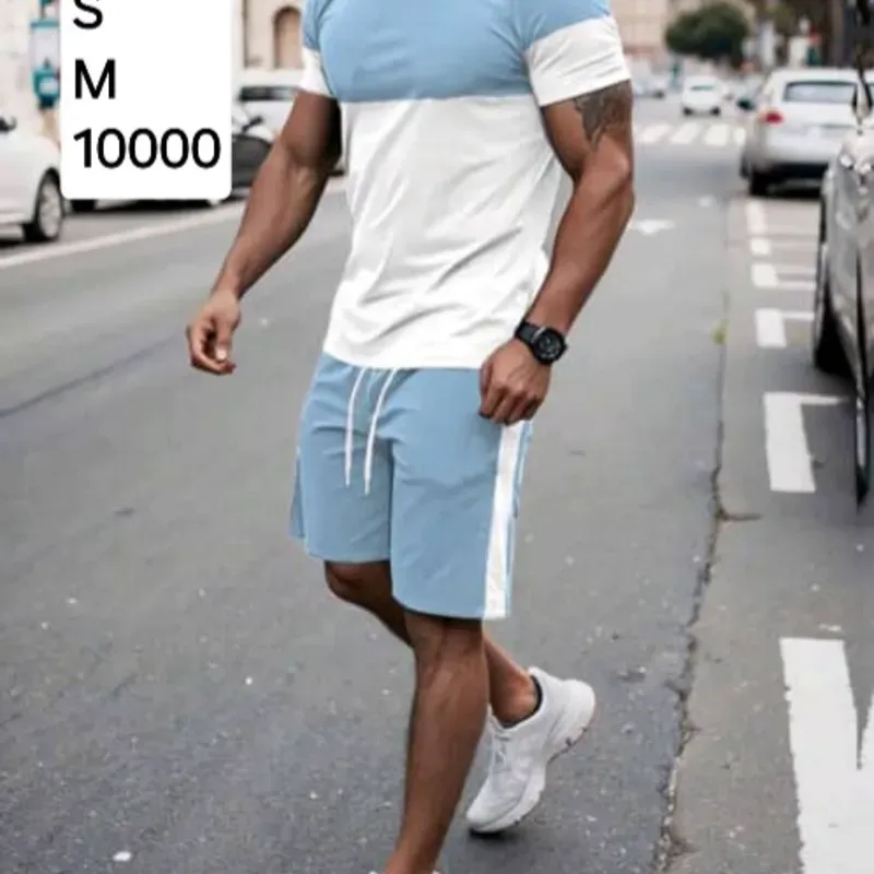 Conjunto blanco y azul