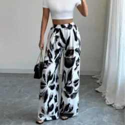 Conjunto blanco y estampado