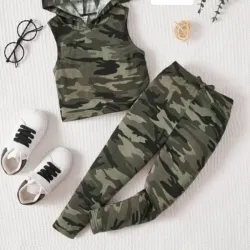 Conjunto de camuflaje para niña
