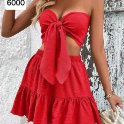 Conjunto de falda rojo