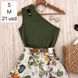 Conjunto Verde estampado