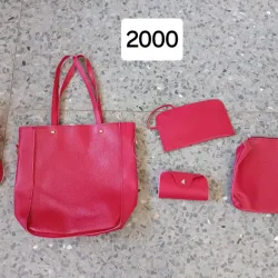 Juego de cartera rojo