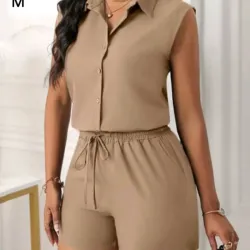 Juego de short beige
