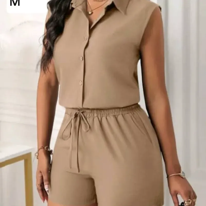 Juego de short beige