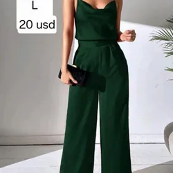 Juego pantalon y blusa satinado