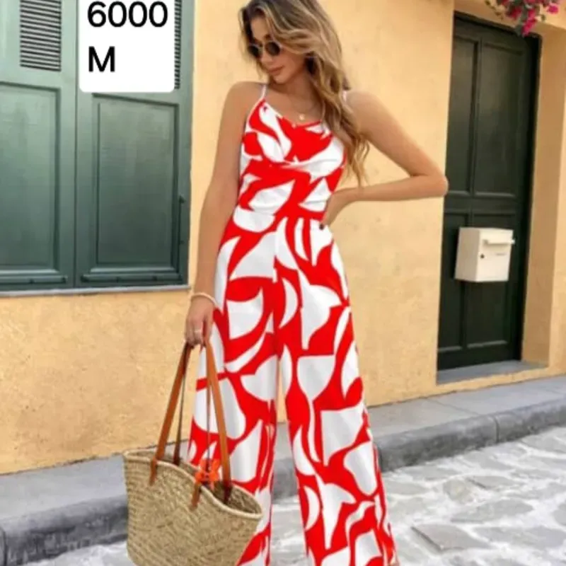 Mono estampado rojo
