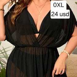 Pareo Negro vestido corto