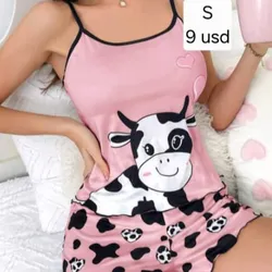Pijama vaquita rosa