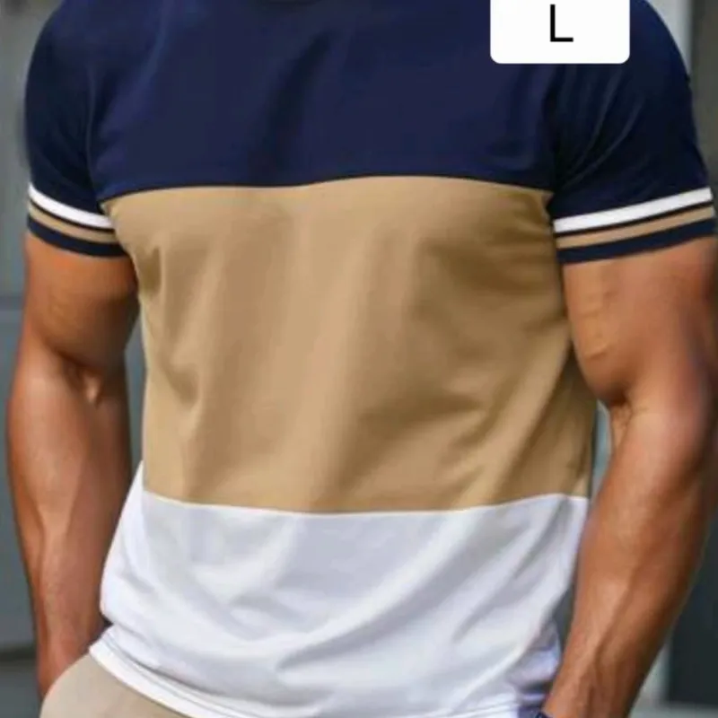 Pullover tricolor con rayas
