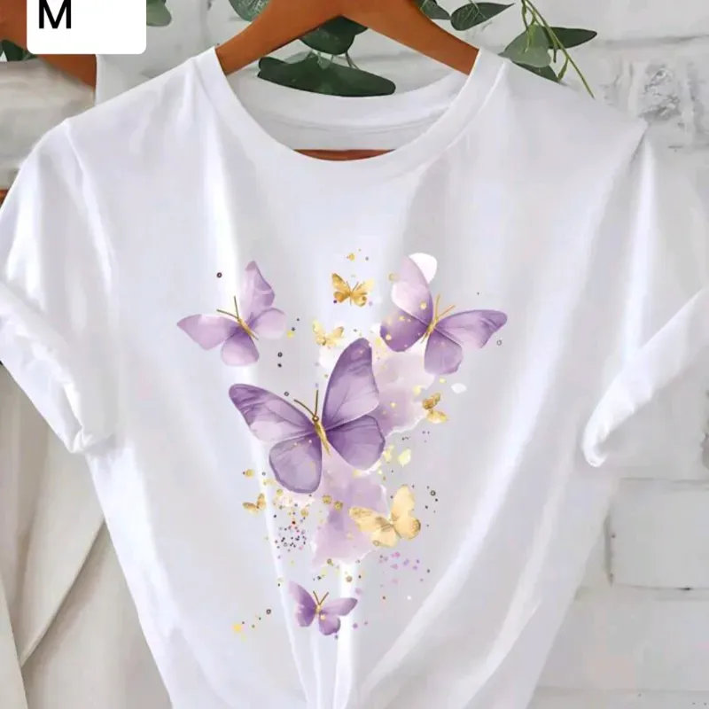 Pulover blanco con mariposas