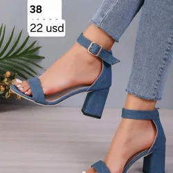 Tacones mezclilla