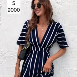 Vestido a rayas corto