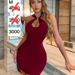 Vestido ajustado vino con argolla