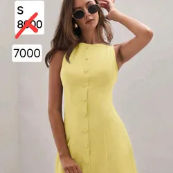 Vestido amarillo con botones 