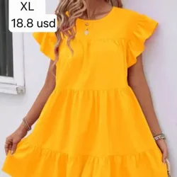 Vestido Amarillo con vuelos