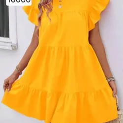 Vestido Amarillo con vuelos