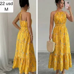 Vestido amarillo largo