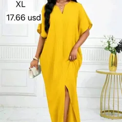 Vestido amarillo largo