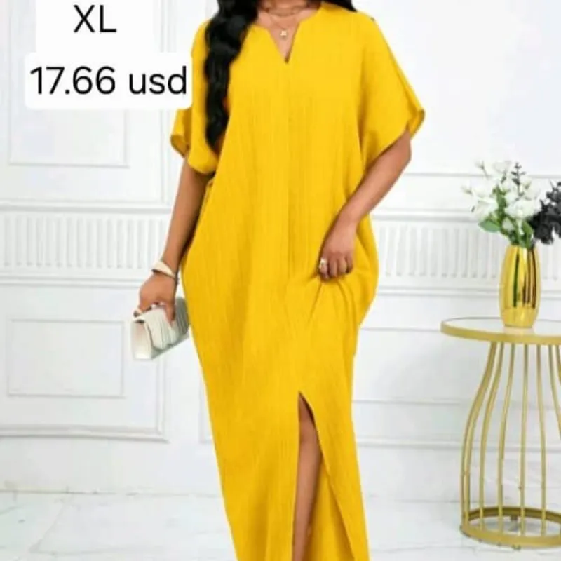 Vestido amarillo largo