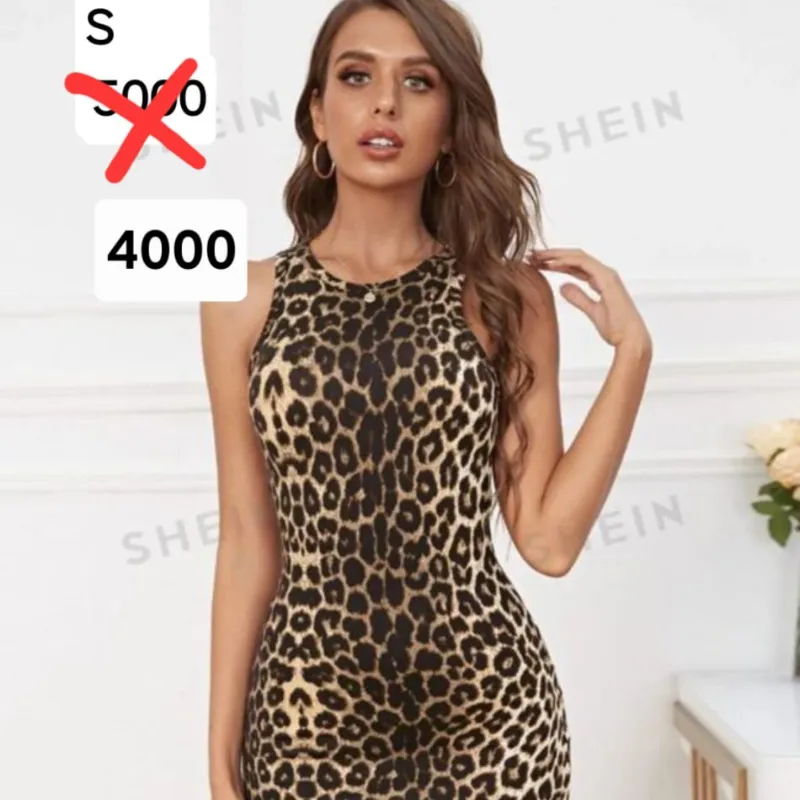 Vestido animal print corto