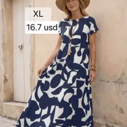 Vestido Azul marino largo