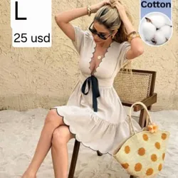 Vestido Beich con lazo