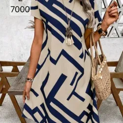 Vestido Beich estampado Azul